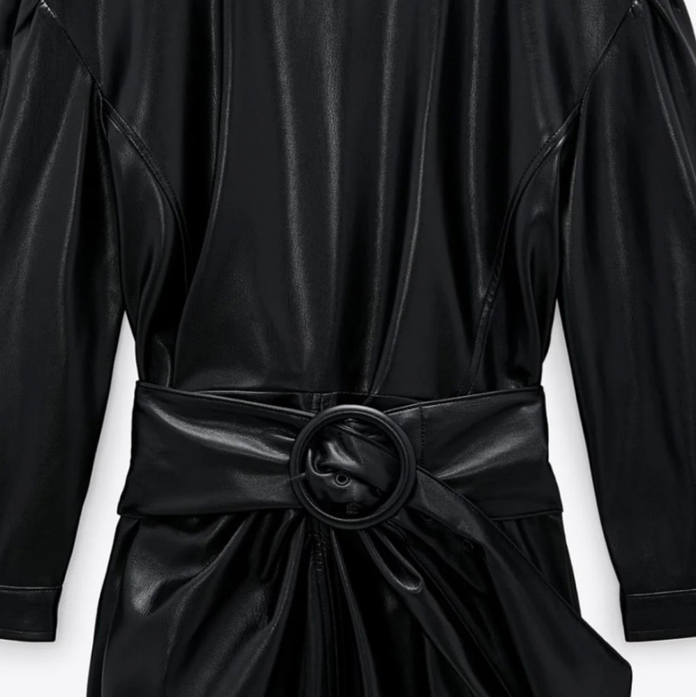 Zara faux leather dress